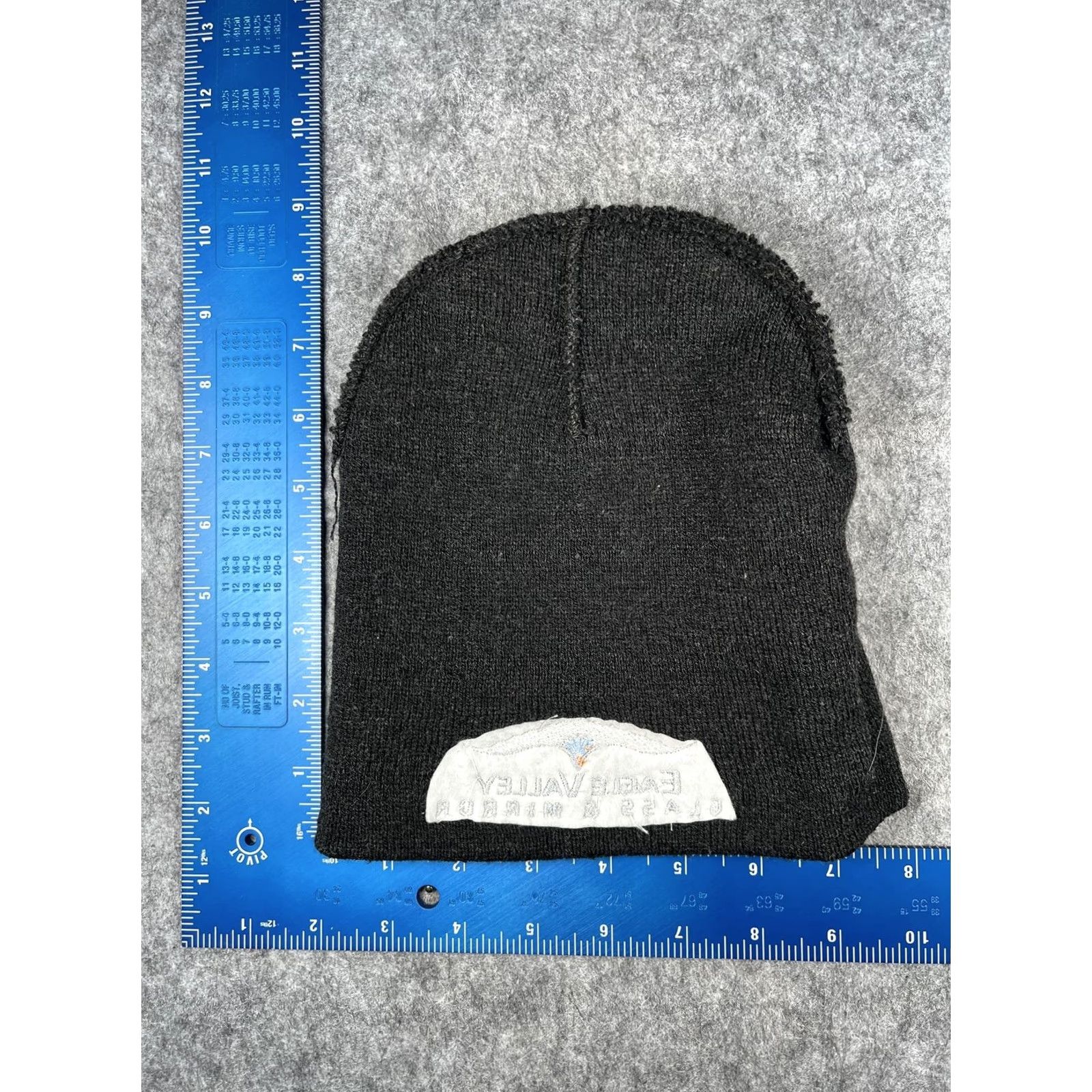Vintage Eagle Valley Glass & Mirror Beanie Mens One Size Black Knit Logo Winter Size ONE SIZE - 5 Thumbnail