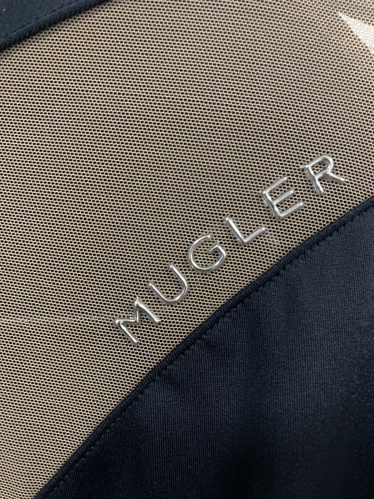 H&M × Mugler Mugler X H&M Rare Black & Beige Mesh Panel Bodysuit Size M / US 6-8 / IT 42-44 - 2 Thumbnail