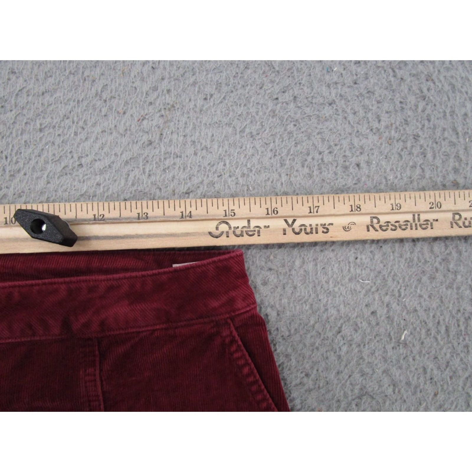 Vintage Maurices A Line Corduroy Button Front Mini Skirt Women's SZ M Preppy Stretch Red Size 32" / US 10 / IT 46 - 4 Thumbnail