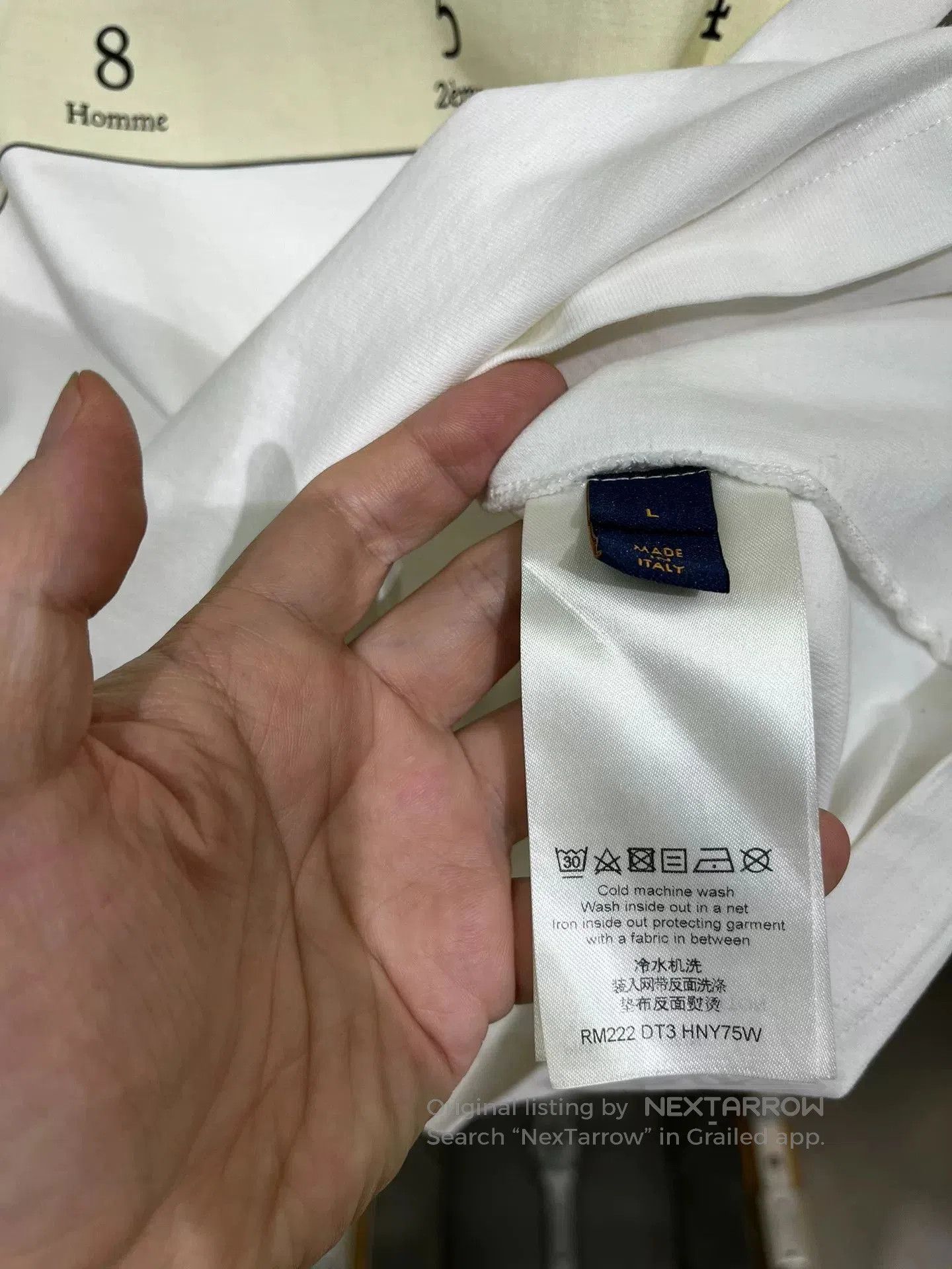 Louis Vuitton Louis Vuitton White Letter Short-Sleeve Tee L. Size US L / EU 52-54 / 3 - 8 Thumbnail