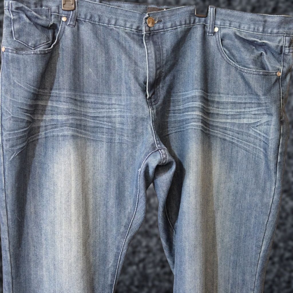Denime Nostic Jeans Men 48x33 Blue Denim Cotton/Poly Straight Leg Regular Size 48 Inseam 31.5" Belt Loops Jeans #p81-6 Mens Size US 32 / EU 48 - 1 Thumbnail