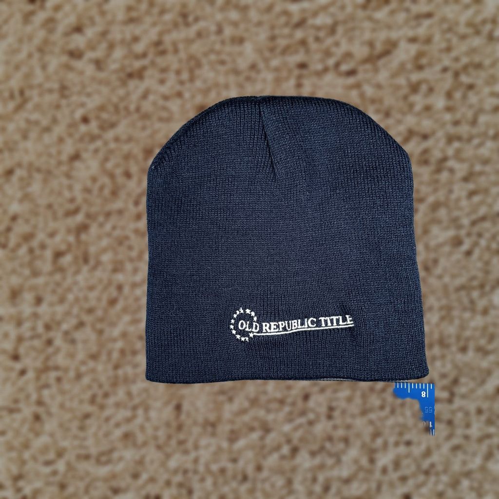 Vintage Cap America Beanie Mens One Size Blue Knit Old Republic Title Logo Size ONE SIZE - 1 Thumbnail