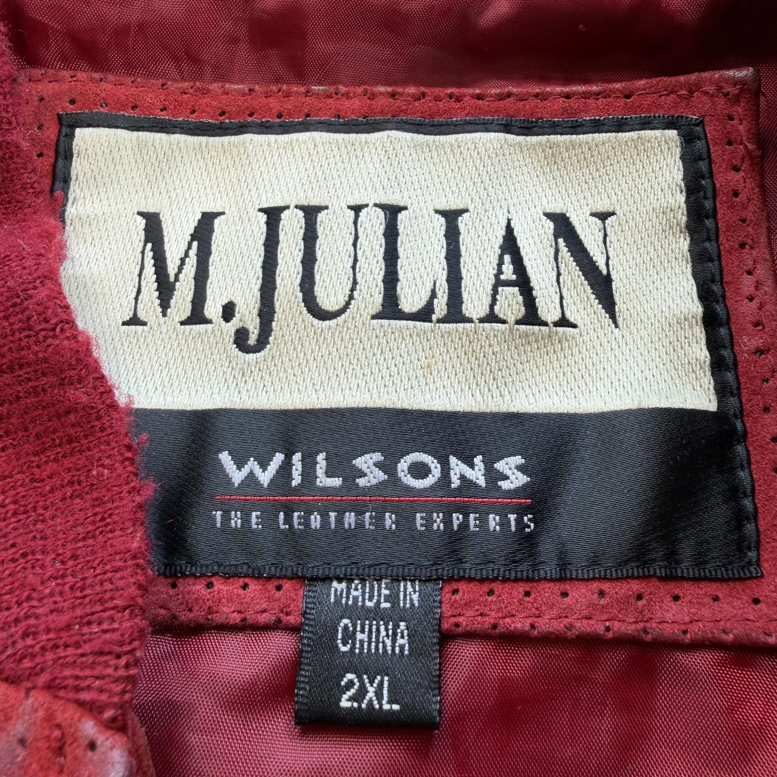 Wilsons Leather Vintage Wilsons Leather M Julian Red Leather Jacket Mens 2XL Size US XXL / EU 58 / 5 - 4 Thumbnail