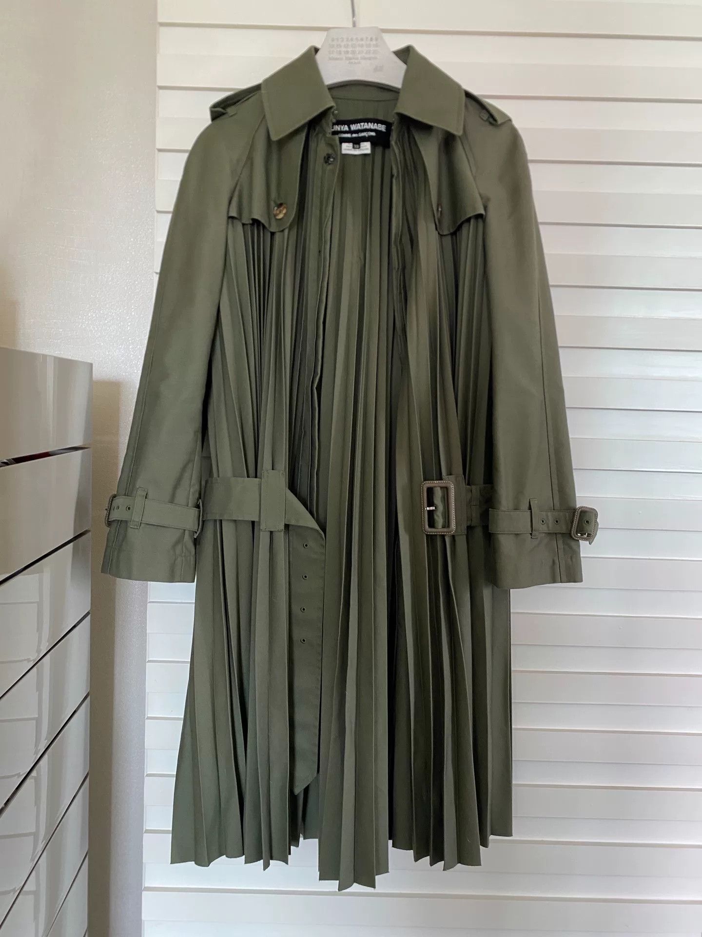 Junya Watanabe military green pleated trench coat Size US XS / EU 42 / 0 - 1 Thumbnail