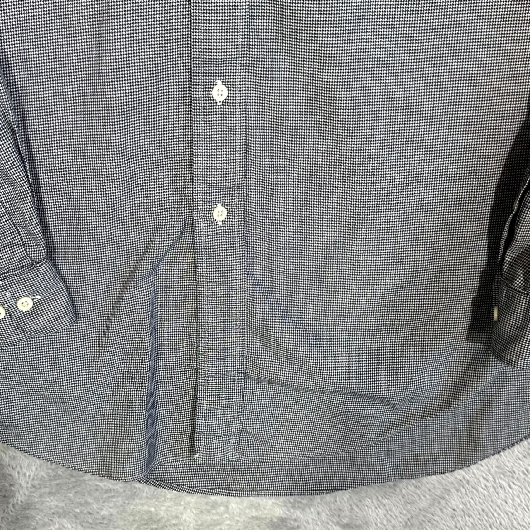 Ralph Lauren Ralph Lauren Yarmouth Dress Shirt Gray Houndstooth 16 / 34–35 Men’s Cotton Long Sleeve Button-Down Collar Shirt Size 42R - 6 Thumbnail