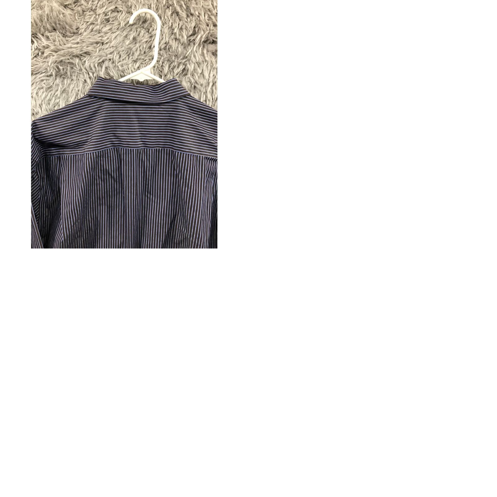 Pronto Uomo Pronto Uomo Shirt XLT Mens Black Striped Long Sleeve Spread Collar Shirt - Button-Up, Casual, Big & Tall, Classic Modern Outdoor Size US XL / EU 56 / 4 - 9 Thumbnail