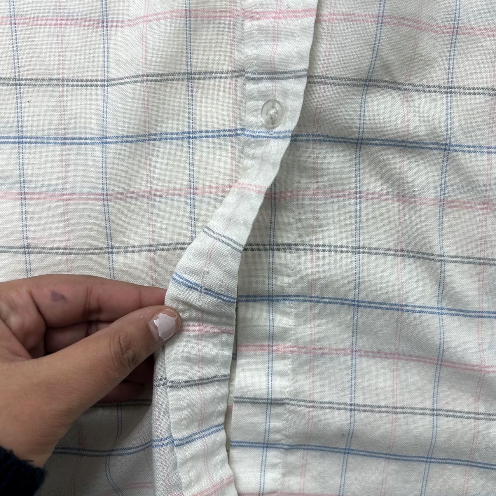 Hunter VINTAGE Reed Hunter Shirt Mens Medium White Woven Check Long Sleeve Button Up Casual Size US M / EU 48-50 / 2 - 3 Thumbnail