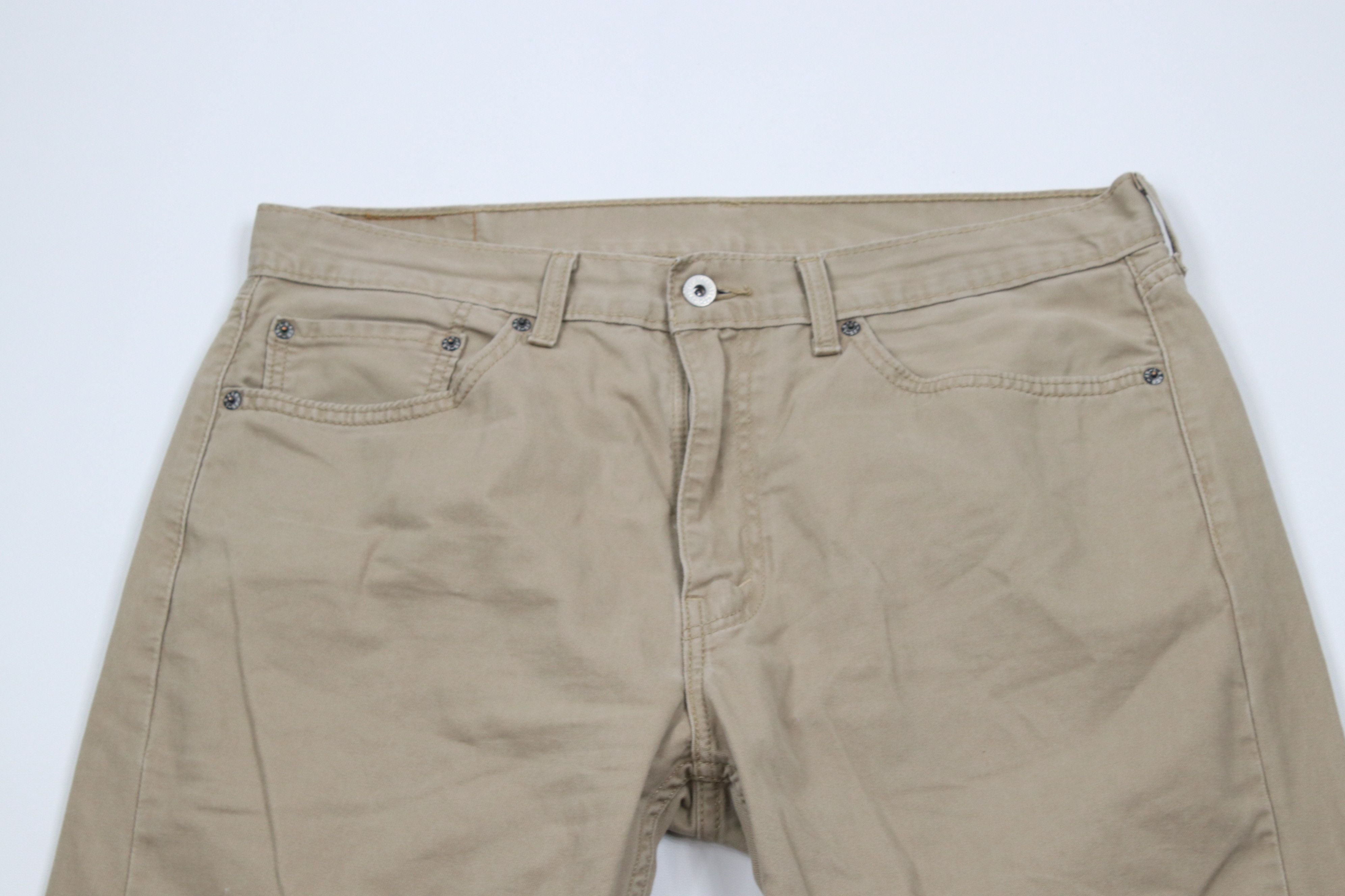 Levi's × Vintage Vintage Y2K Levis 505 Regular Fit Pants Khaki Beige Cotton Size US 36 / EU 52 - 2 Thumbnail