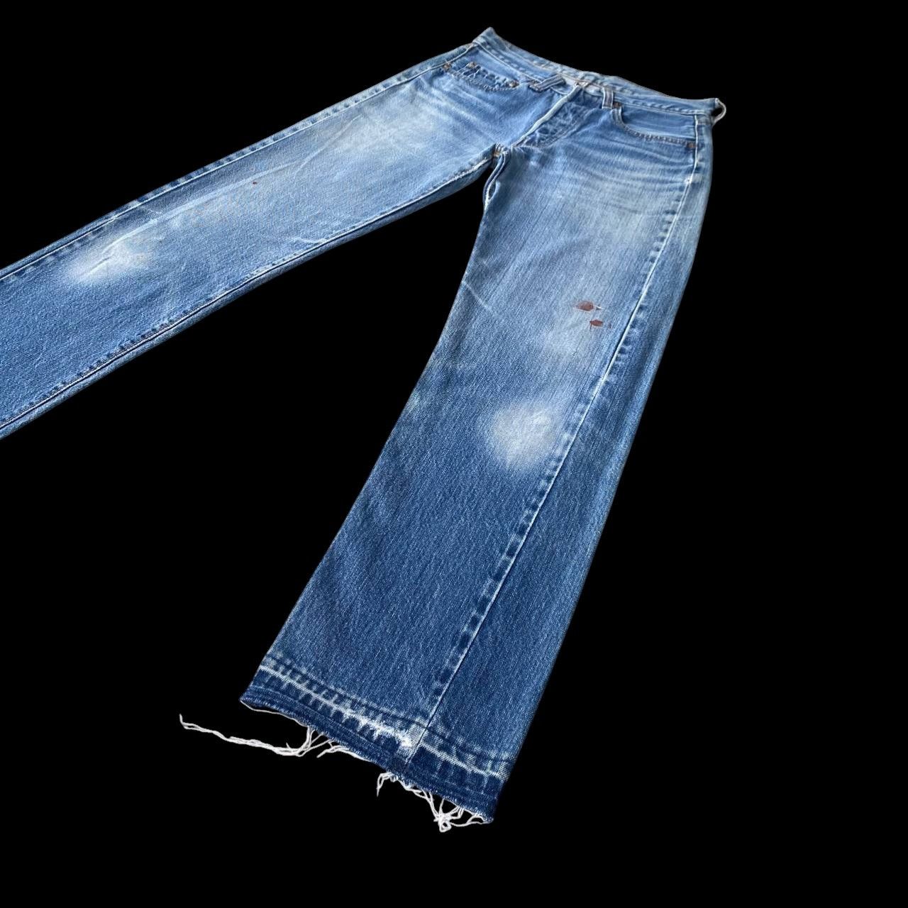 Levi's Vintage Clothing Rare 1970s Levi’s 501 Redline Selvedge Release Hem Button 6 Size US 28 / EU 44 - 7 Thumbnail