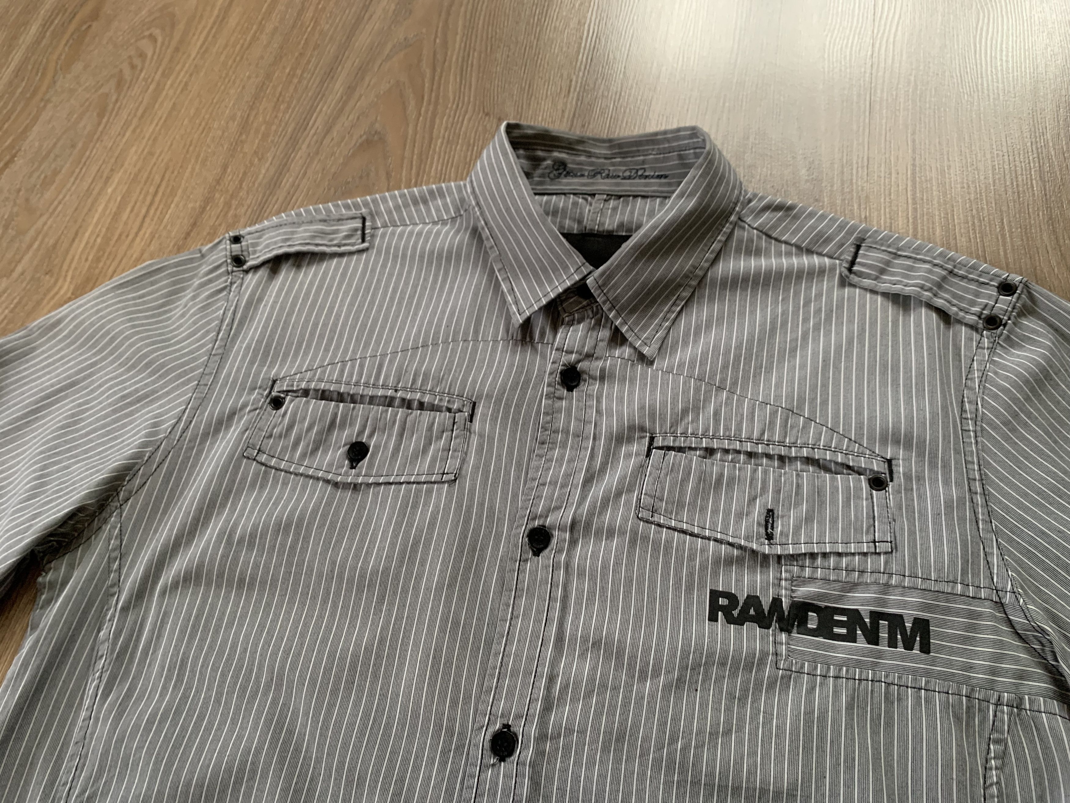 G-Star × Vintage Vintage G-Star Raw Prime Concept Stripe Shirt Size US L / EU 52-54 / 3 - 4 Thumbnail
