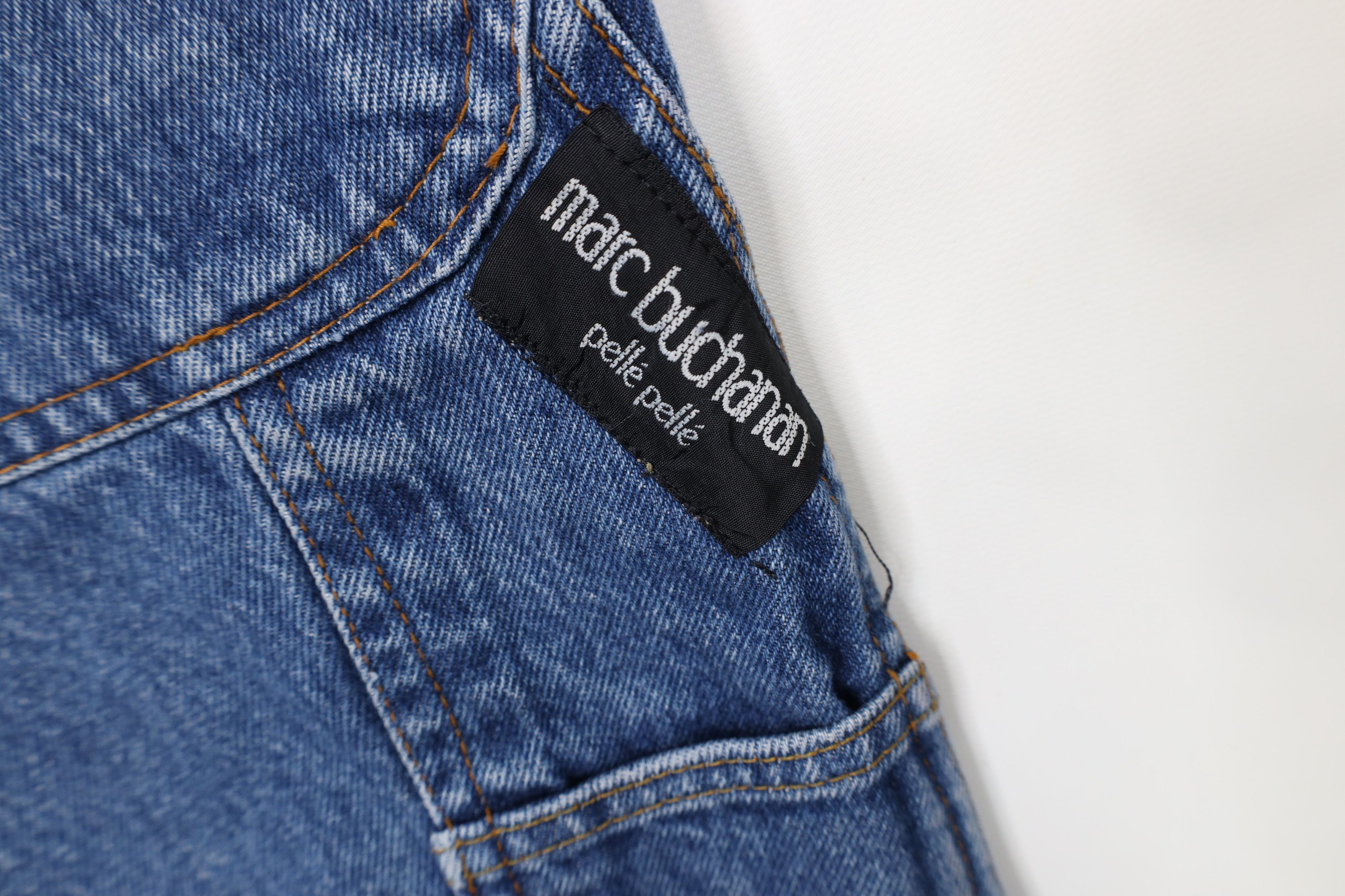 Vintage Vintage 90s Pelle Pelle Spell Out Baggy Denim Jean Shorts Size US 38 / EU 54 - 11 Thumbnail