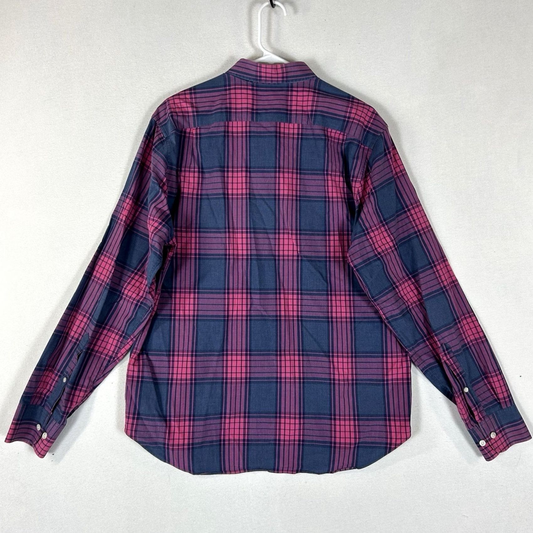 Bonobos Bonobos Button-Up Shirt Mens L Long Sleeve Pink Blue Plaid Top Size US L / EU 52-54 / 3 - 5 Thumbnail