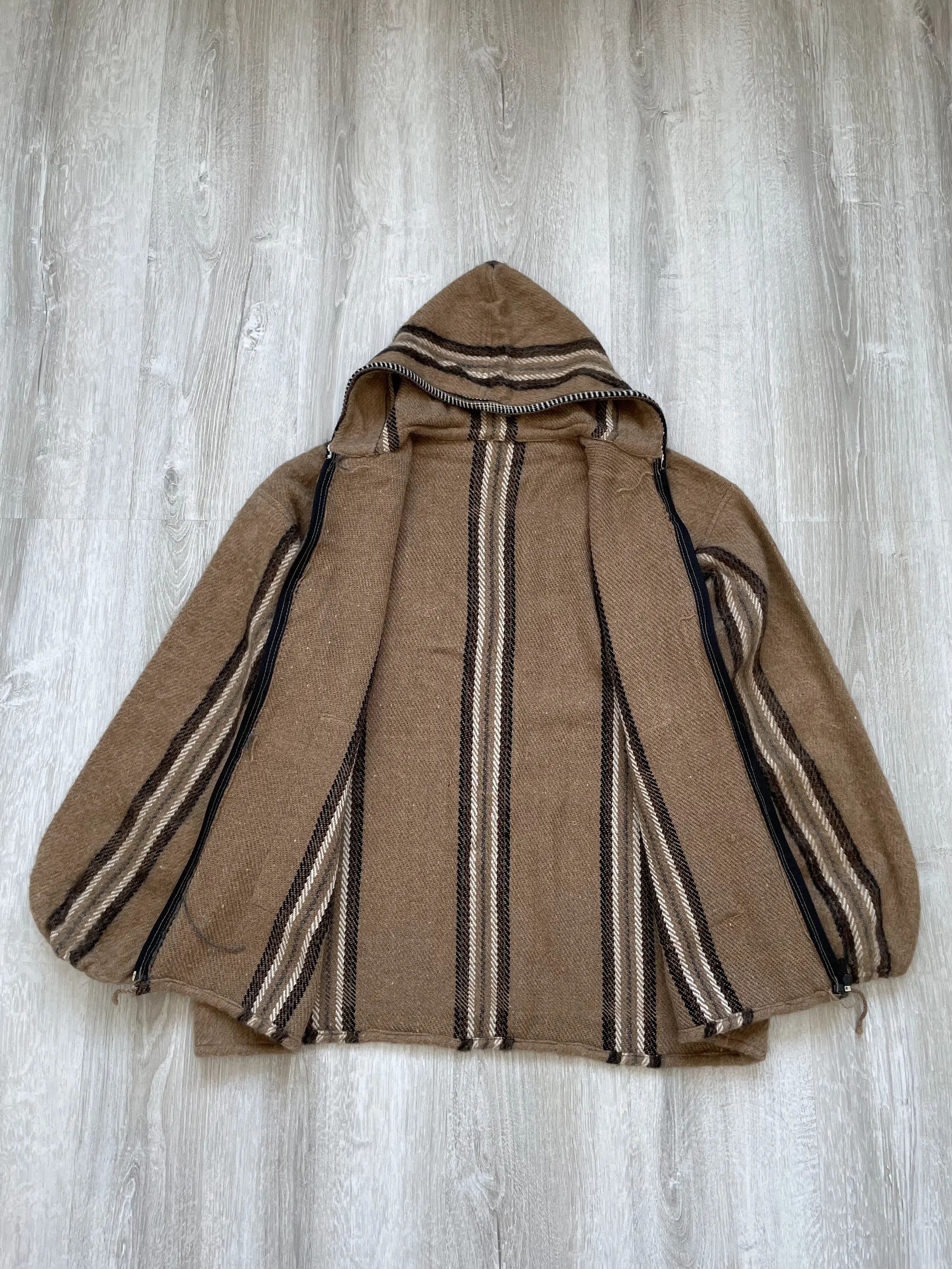 Vintage Vintage 90s Poncho knit wool hoodie Size US M / EU 48-50 / 2 - 2 Thumbnail