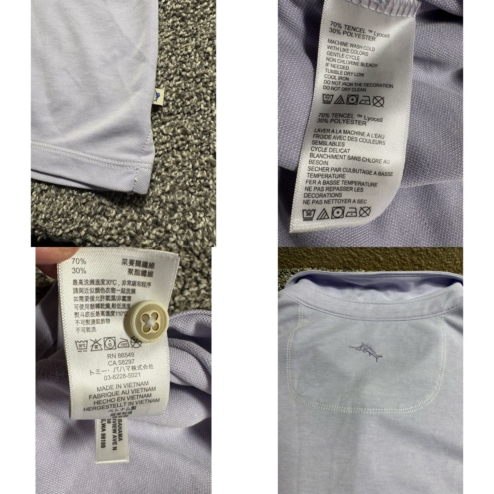 Tommy Bahama VINTAGE Tommy Bahama Polo Mens 3XL Purple Blend Knit Golf Tencel Poly Blend Shirt Mens Size US XXL / EU 58 / 5 - 8 Thumbnail