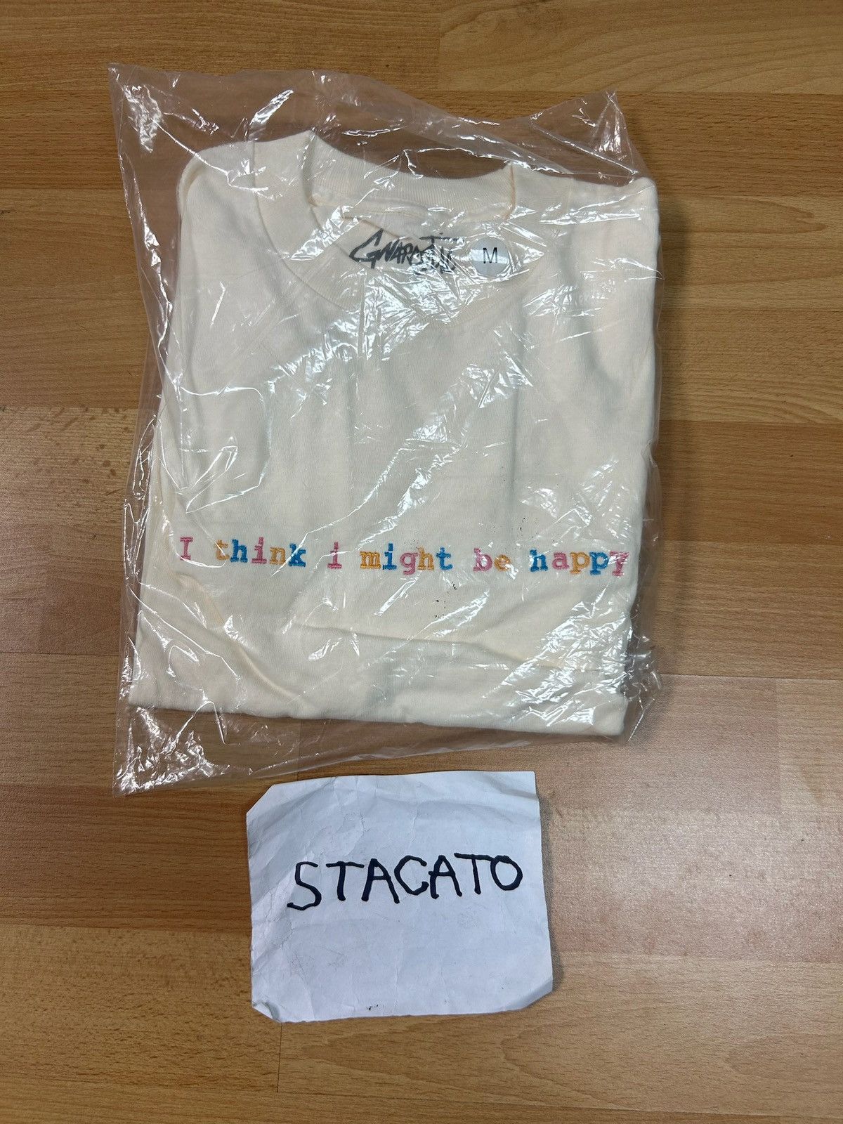 Gnarcotic × Rap Tees Gnarcotic Lil Gnar I Think I Might Be Happy Tee Cream Size US M / EU 48-50 / 2 - 2 Thumbnail
