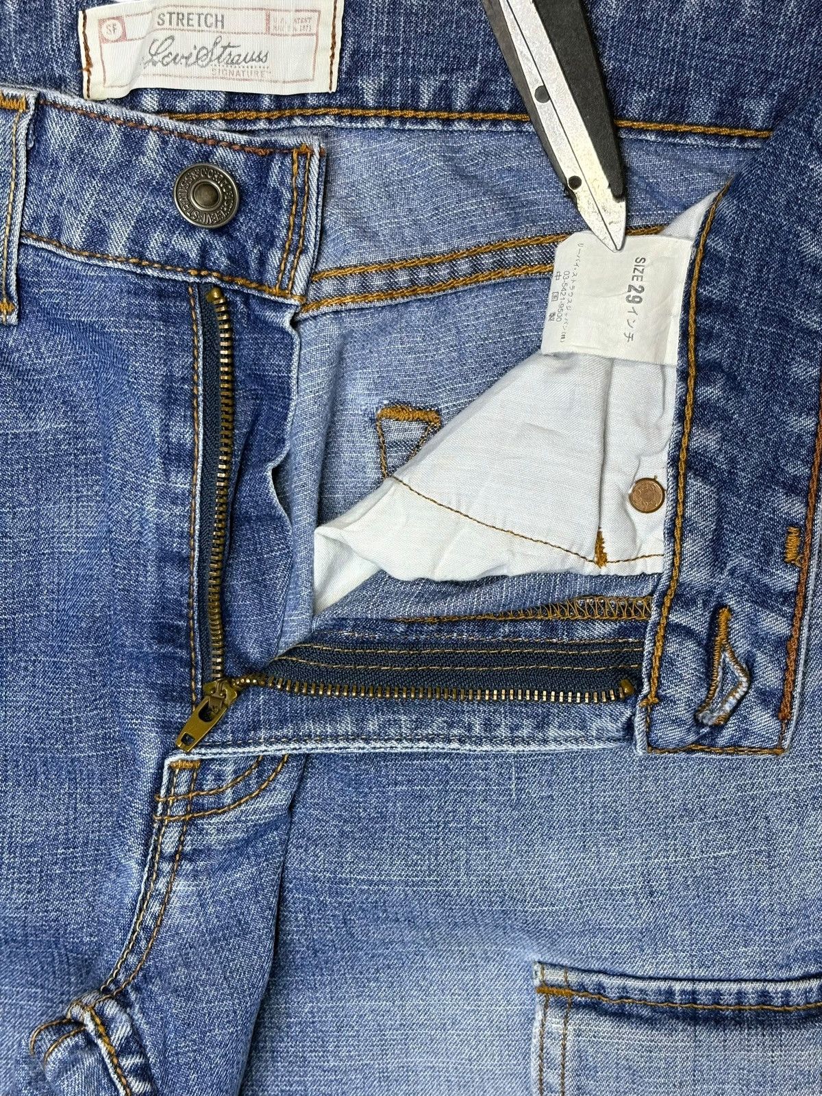 Levi's × Levi's Vintage Clothing Vintage 90s Levis Signature Faded Wash Cargo Carpenter Jeans Size 28" / US 6 / IT 42 - 9 Thumbnail