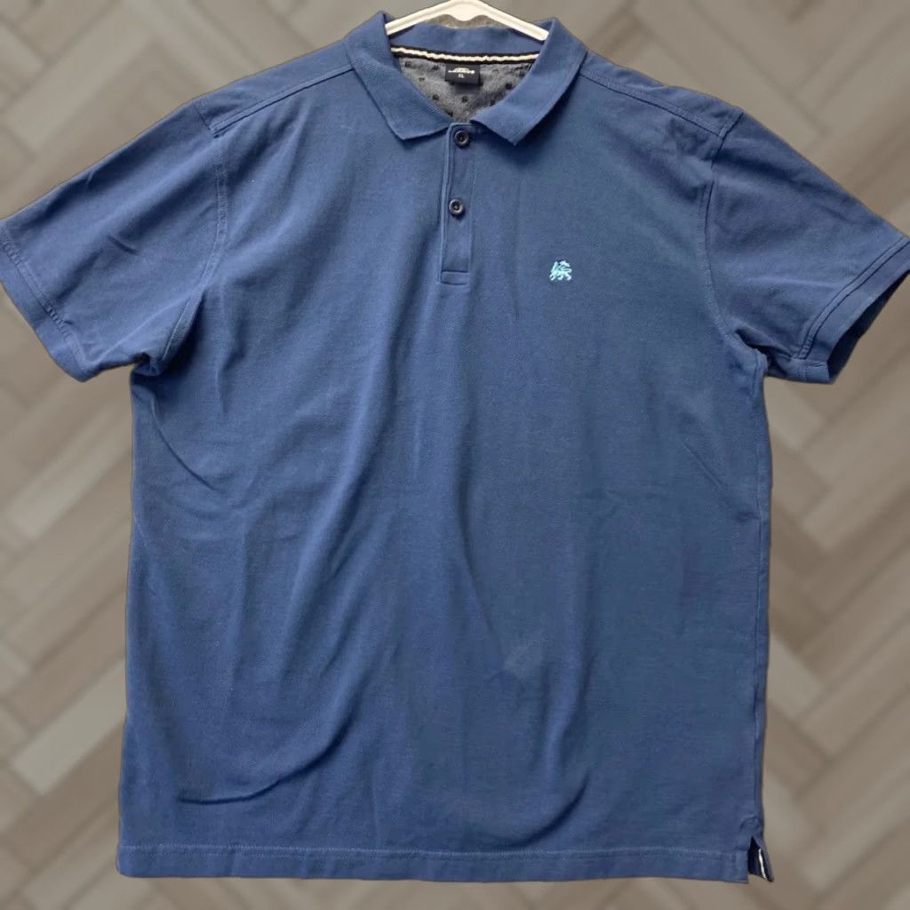 Vintage LERROS Polo Shirt Men Blue Striped 100% Cotton XL - Casual Golf Workwear Regular Fit Men's Shirt Size US XL / EU 56 / 4 - 1 Thumbnail