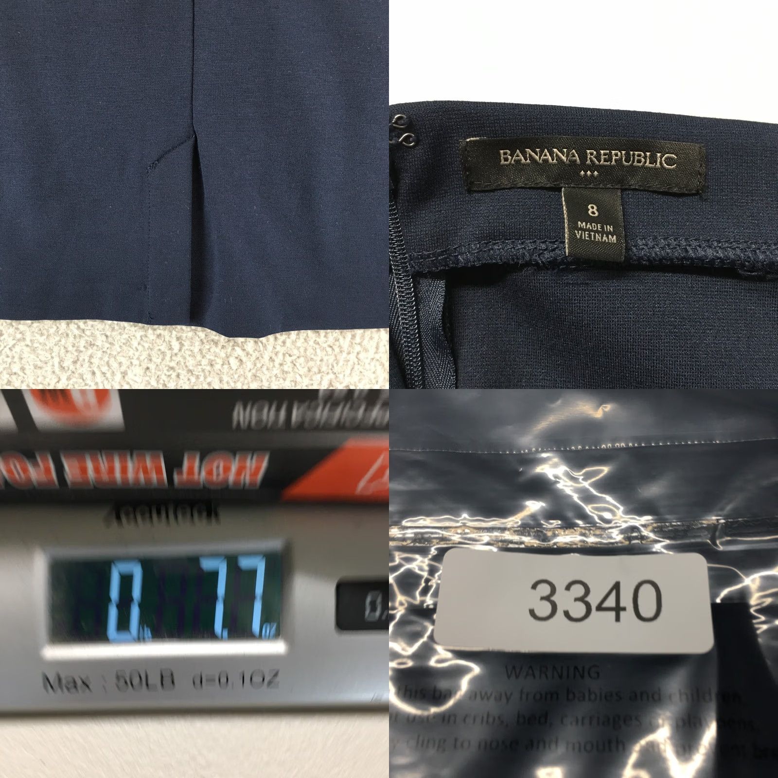 Banana Republic Banana Republic Skirt Womens 8 Blue White Back Zip Knee Length Casual Straight & Pencil Womens 8 Blue White Back Zip Knee Length Regular Size 30" / US 8 / IT 44 - 8 Thumbnail