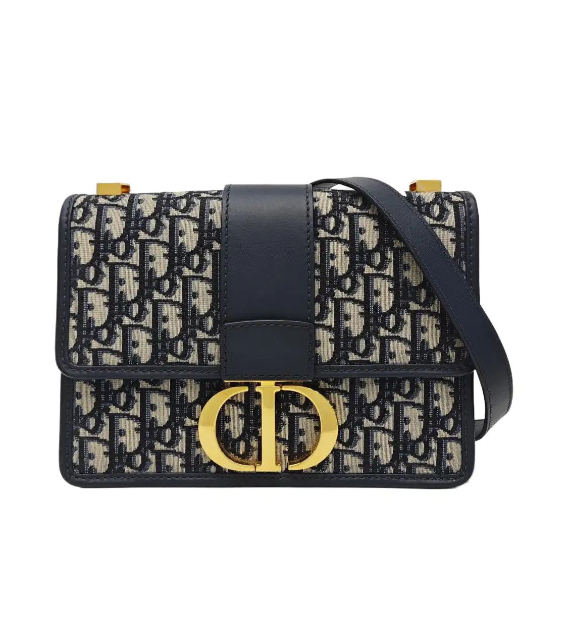 Dior DIOR 30 Montaigne blue canvas monogram jacquard Montaigne bag shoulder bag cross Size ONE SIZE - 1 Thumbnail