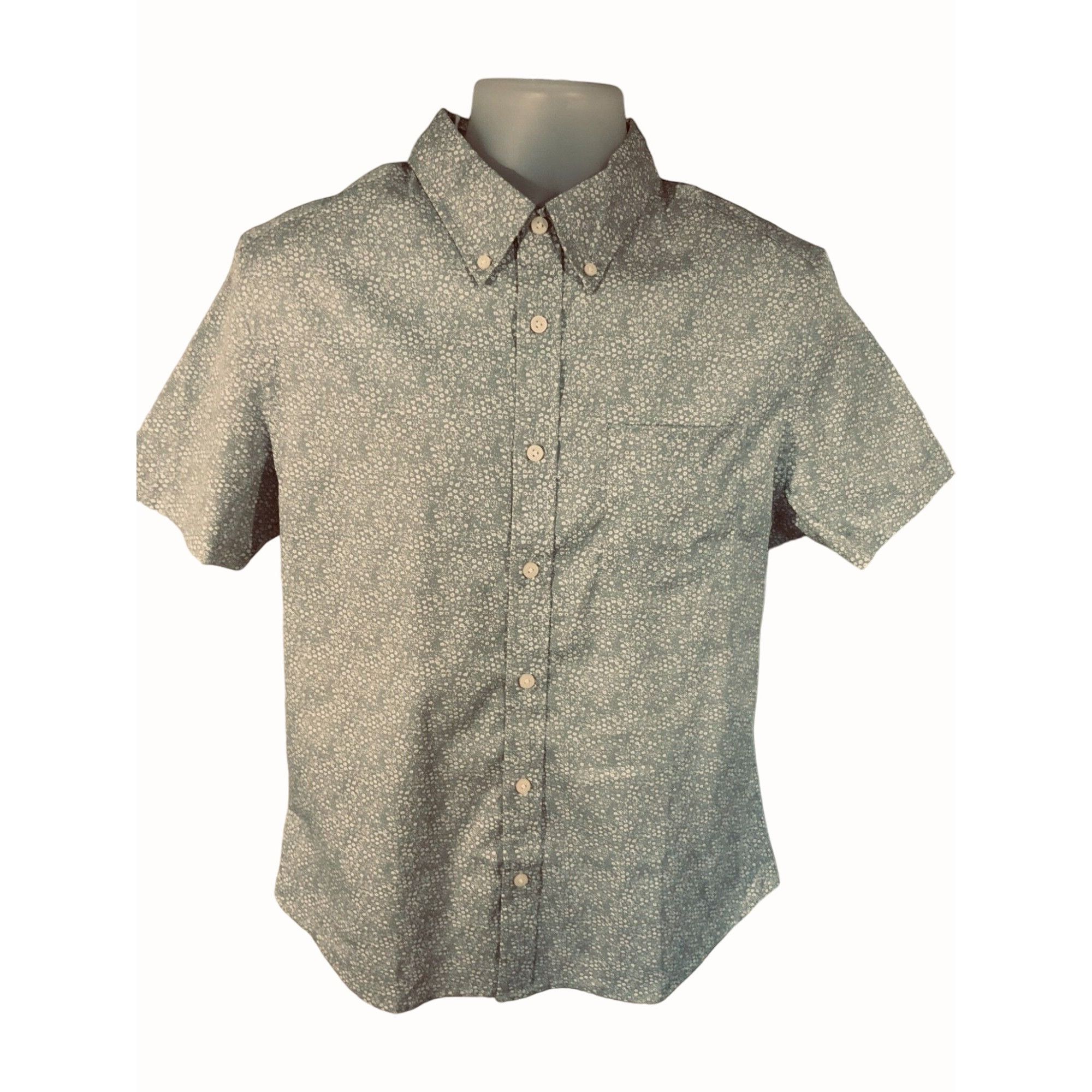 JACHS NY Jachs New York Mens Grey Peach Short Sleeve Shirt Small NEW Size US S / EU 44-46 / 1 - 2 Thumbnail