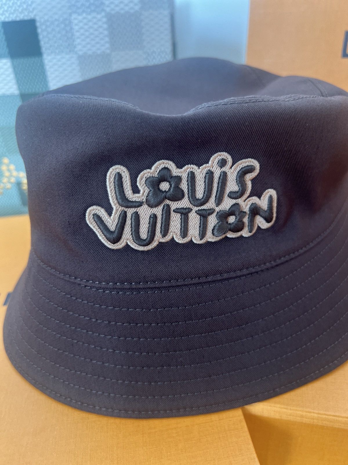 image of Golf Le Fleur x Louis Vuitton Craggy Hat Louis Vuitton X Tyler in Brown, Men's