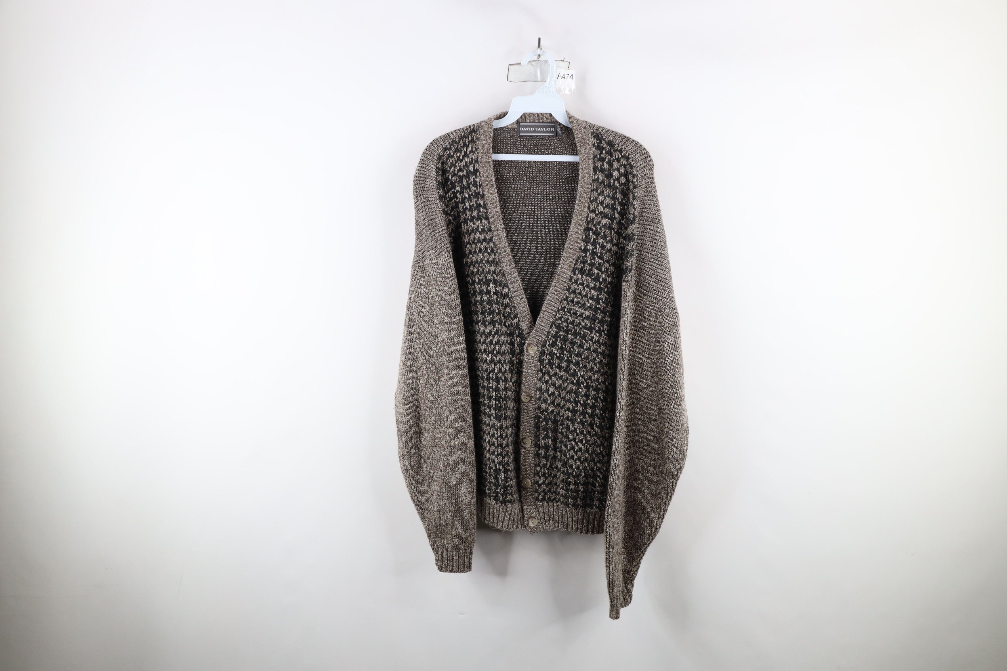 Vintage Vintage 90s Streetwear Knit Button Cardigan Sweater USA Size US M / EU 48-50 / 2 - 1 Thumbnail