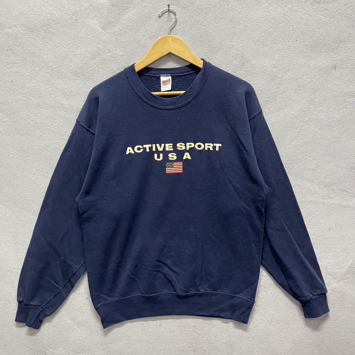 Vintage Active Sport USA Navy Sweatshirt (Vintage 90s) Size US M / EU 48-50 / 2 - 1 Thumbnail