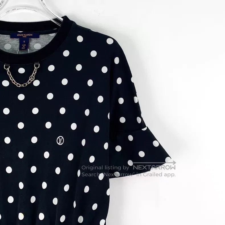 Louis Vuitton Louis Vuitton 22 black polka-dot cotton crew-neck short-sl Size S / US 4 / IT 40 - 3 Thumbnail