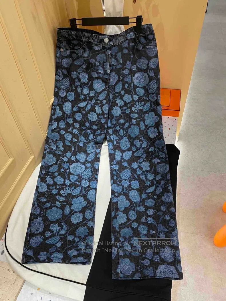 Chanel Chanel 21s blue and black printed jeans Size 26" / US 2 / IT 38 - 3 Thumbnail