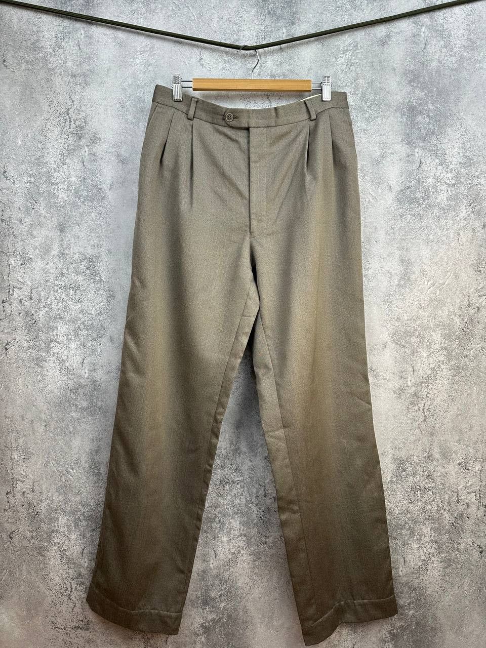 Yves Saint Laurent Yves Saint Laurent Pour Homme Pure Wool Beige Two-Piece Suit Size 54R - 2 Thumbnail