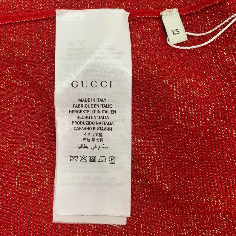 Gucci Gucci Red logo old flower full print cotton round-neck long Size US XS / EU 42 / 0 - 6 Thumbnail