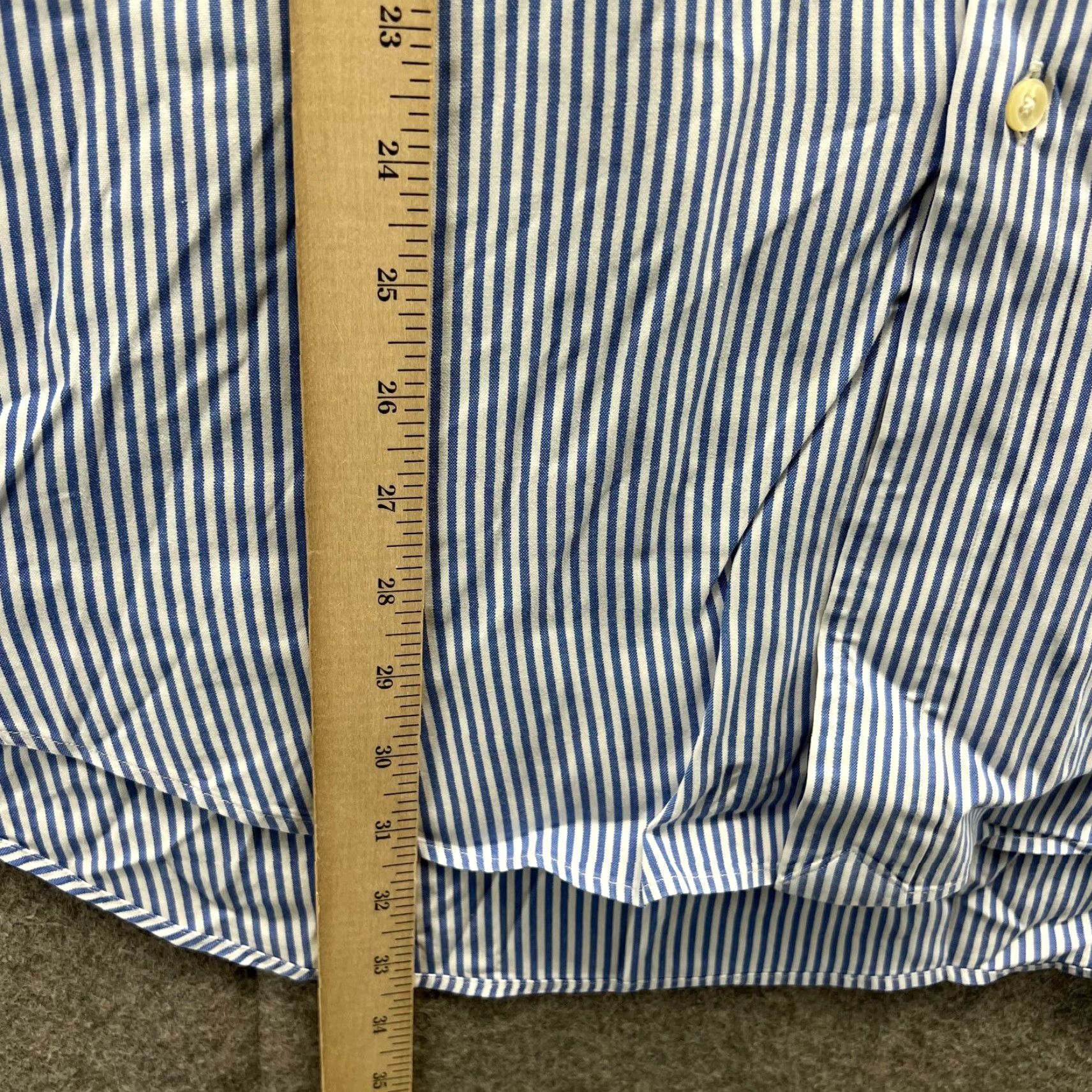 Ralph Lauren VINTAGE Ralph Lauren Shirt Mens 16.5 34 Blue Striped Button Up Pinpoint Oxford Size US XL / EU 56 / 4 - 6 Thumbnail