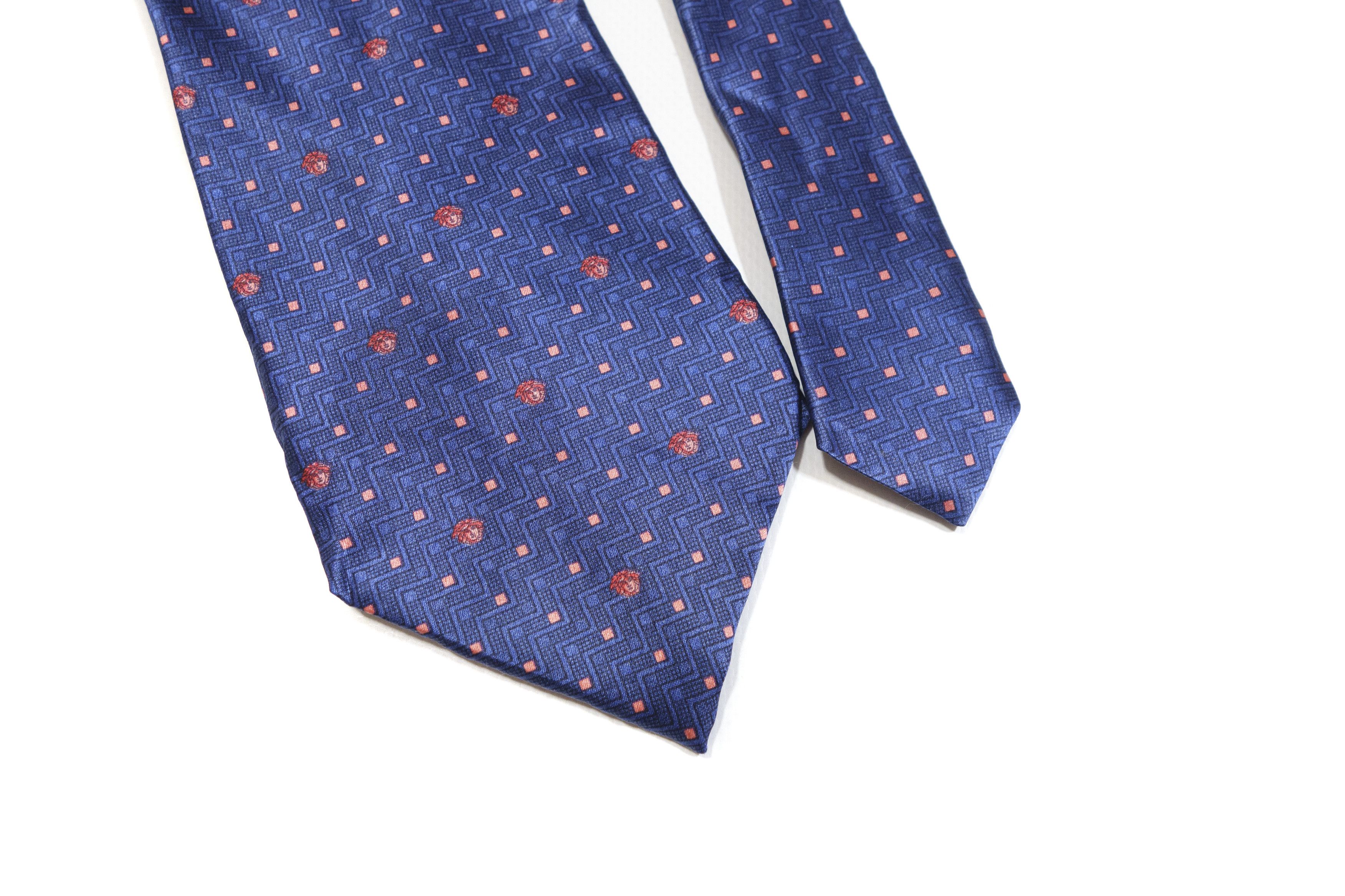 Versace 90S Medusa Monogram Silk Tie Vintage Size ONE SIZE - 4 Thumbnail