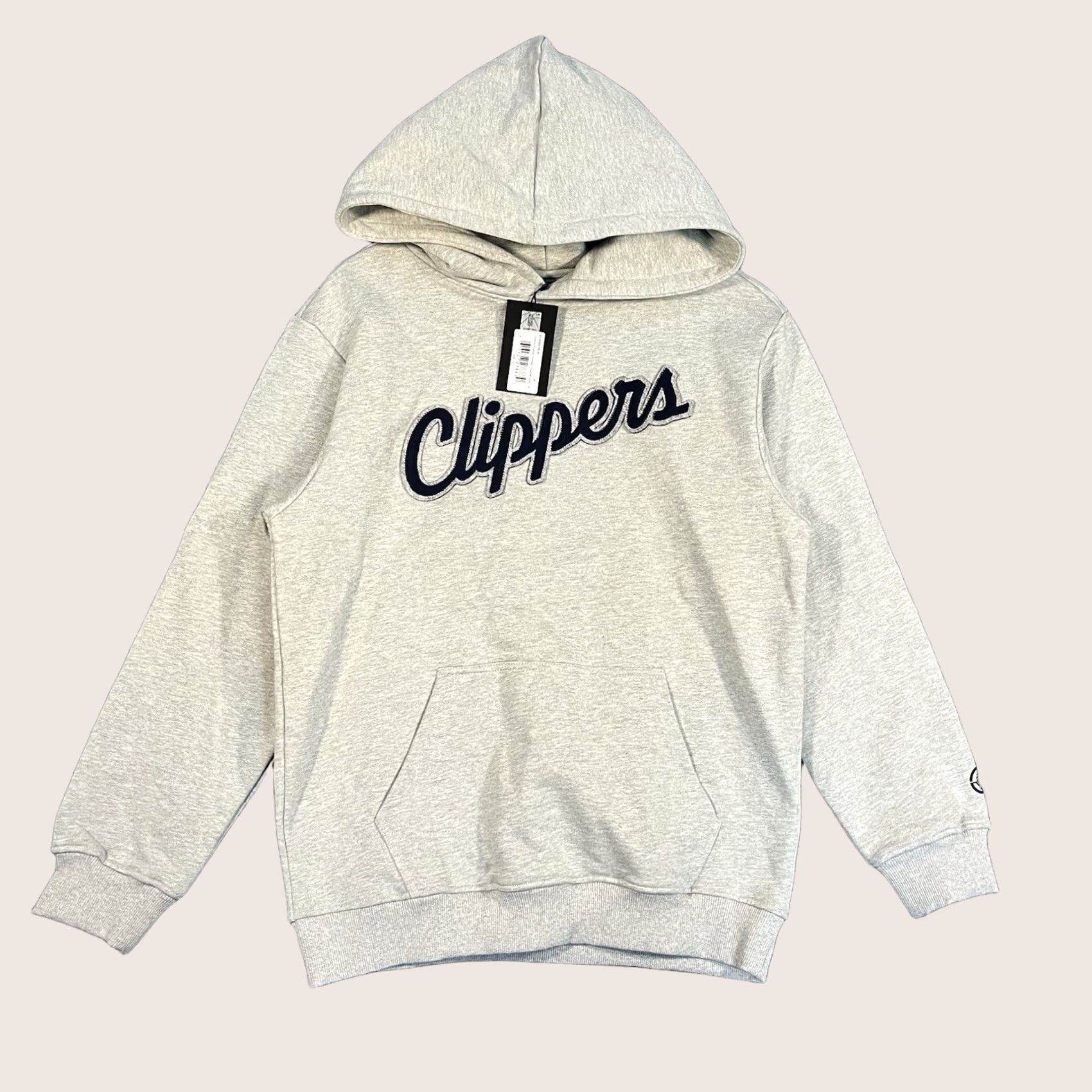 Vintage Courtside NBA Los Angeles Clippers Hoodie Sweatshirt Mens M Gray Embroidered Logo Crewneck Pullover Graphic Print All Seasons Size US M / EU 48-50 / 2 - 1 Thumbnail