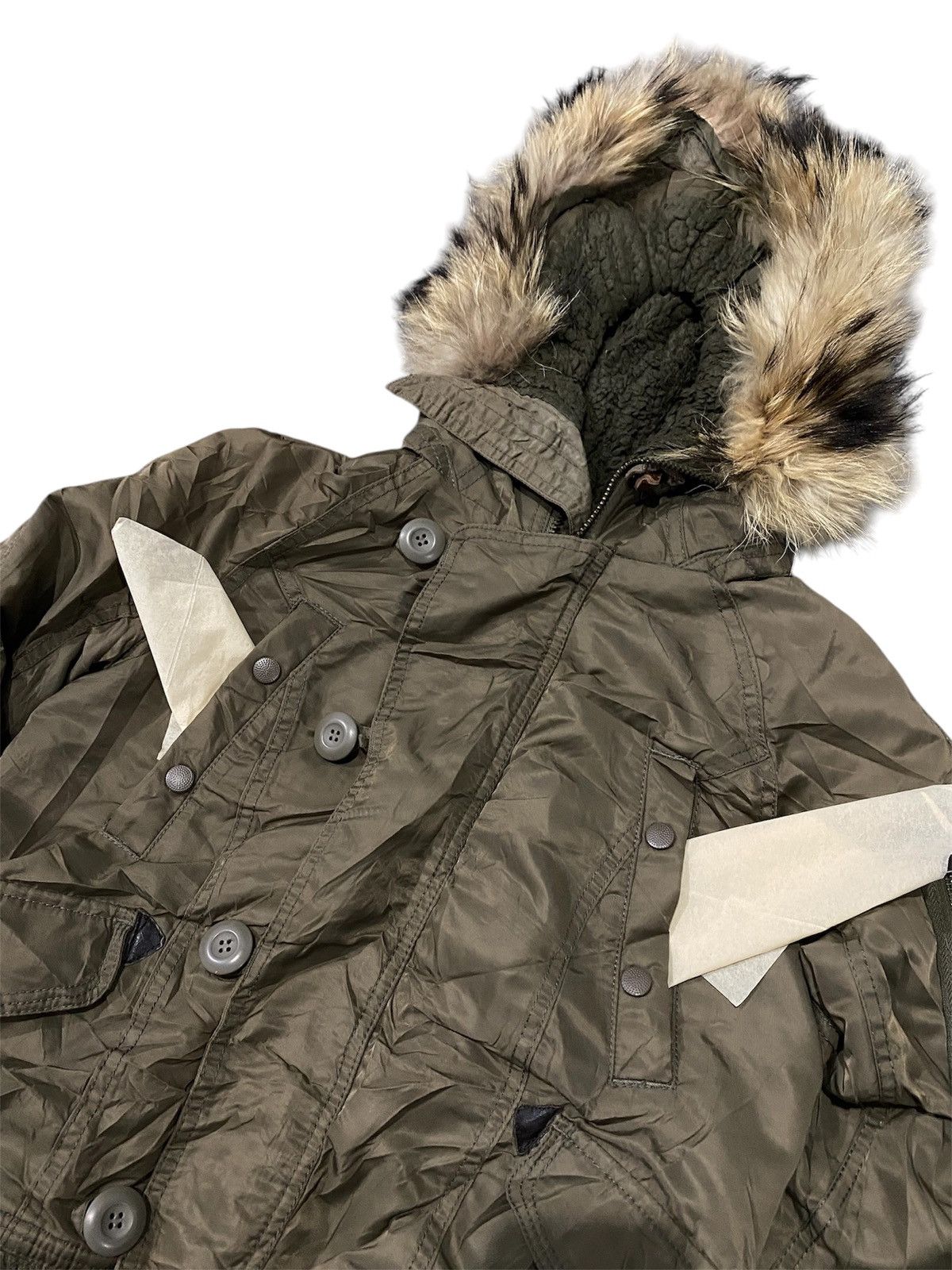 If Six Was Nine × Japanese Brand × Le Grande Bleu (L.G.B.) 00's Archive GOA N-2B Fur Jacket Size M / US 6-8 / IT 42-44 - 4 Thumbnail