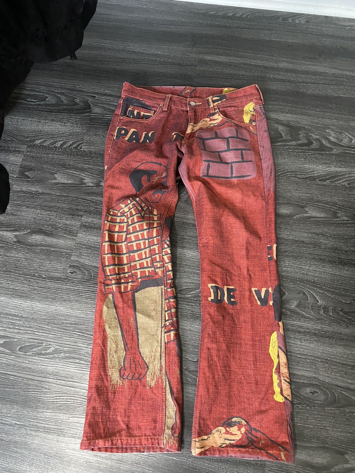 Comme des Garcons Homme Plus SS2003 Cuba Full Print Denim Size US 33 - 1 Thumbnail