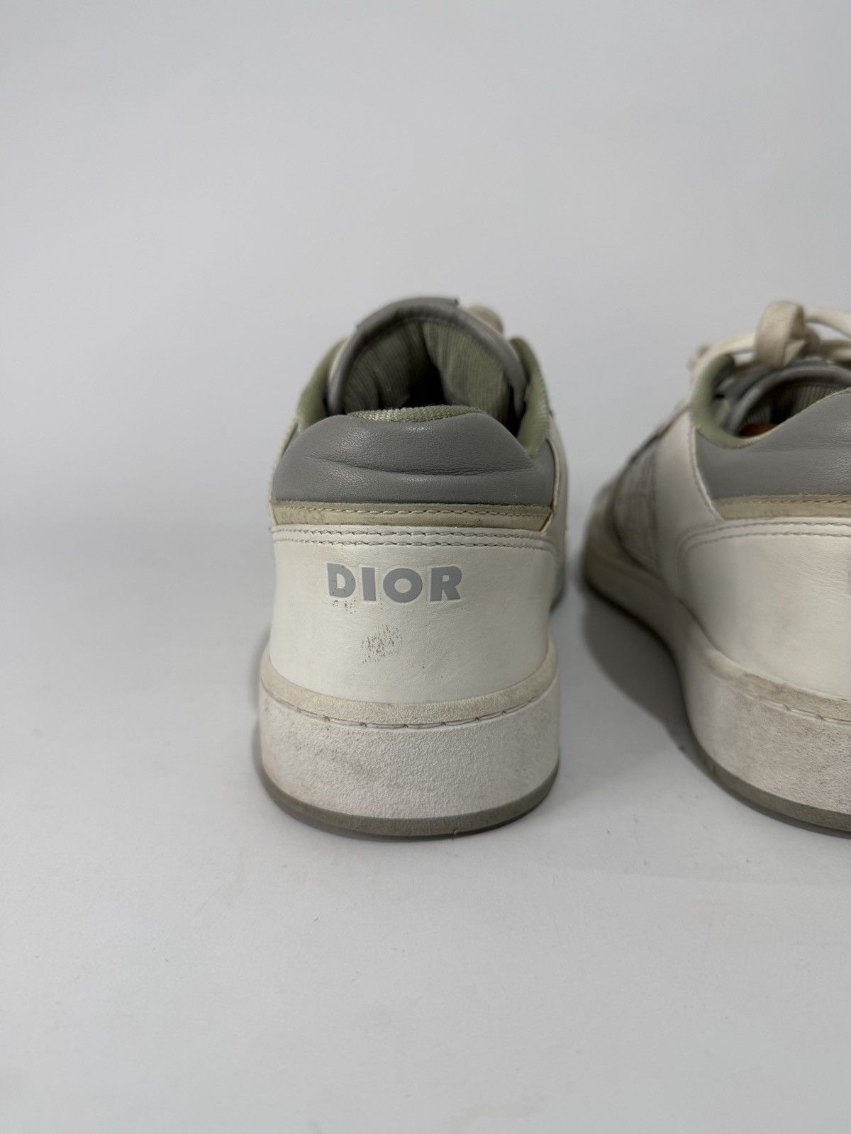Dior Dior White/Grey Oblique Leather B27 Sneakers Size 41 EU/ 8US Size US 8 / EU 41 - 5 Thumbnail