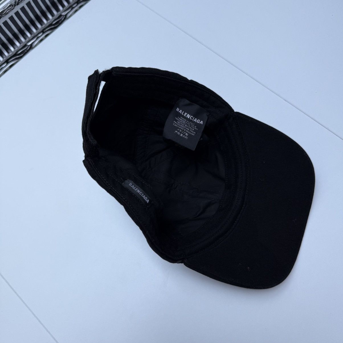 Balenciaga Balenciaga embroidered logo black cap hat Size ONE SIZE - 4 Thumbnail