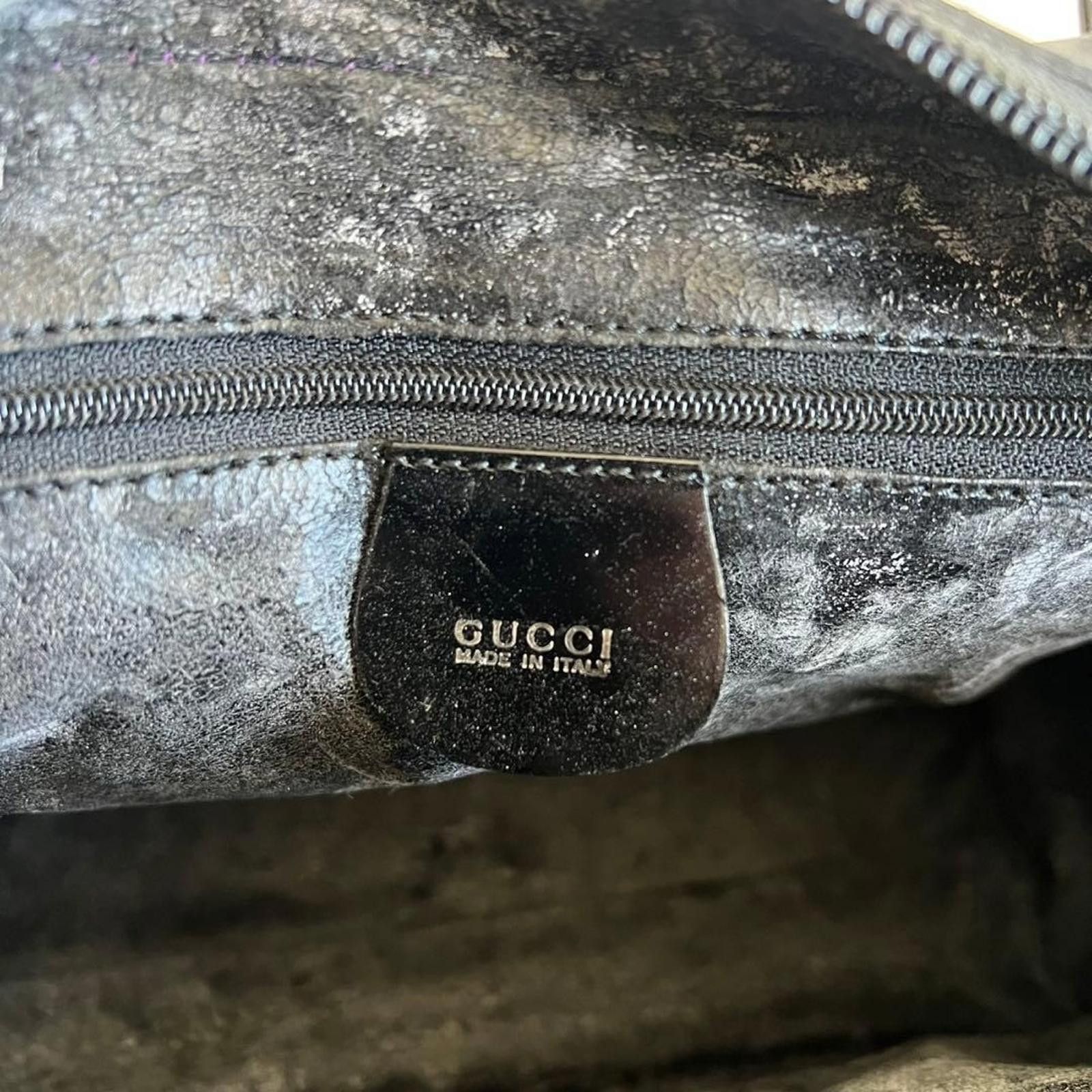 Gucci Gucci - Vintage Black Leather Tote Bag Size ONE SIZE - 8 Thumbnail