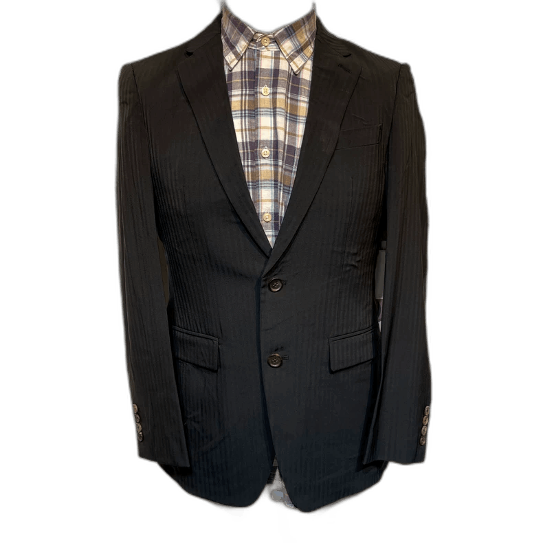 Givenchy Givenchy Vintage Black Pinstripe Suit Jacket -250