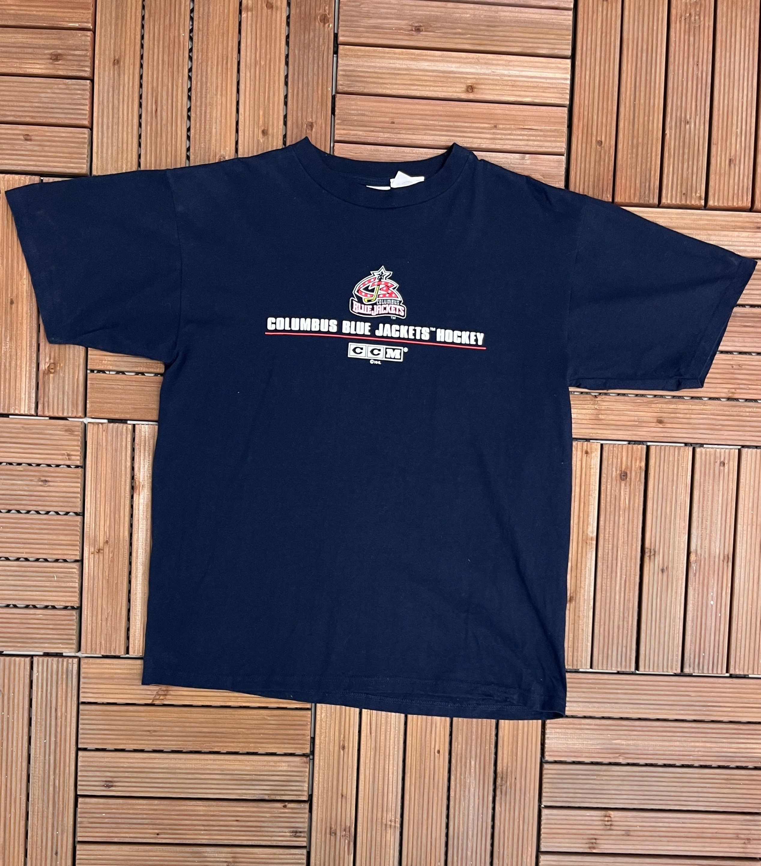 Columbus Blue Jackets Hockey Vintage Blue T-Shirt Tee