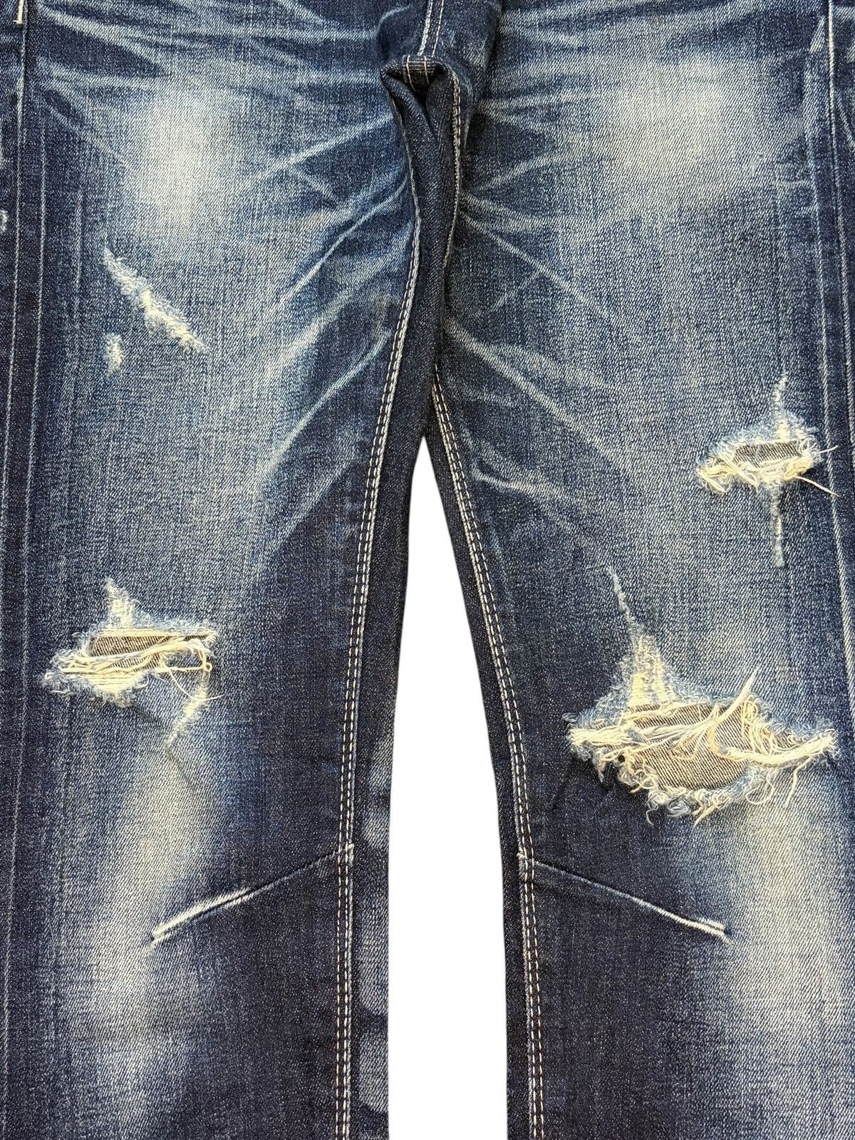 GOSTAR DE FUGA Vintage Gostar De Fuga Faded Indigo Distressed Jeans Size US 31 - 3 Thumbnail