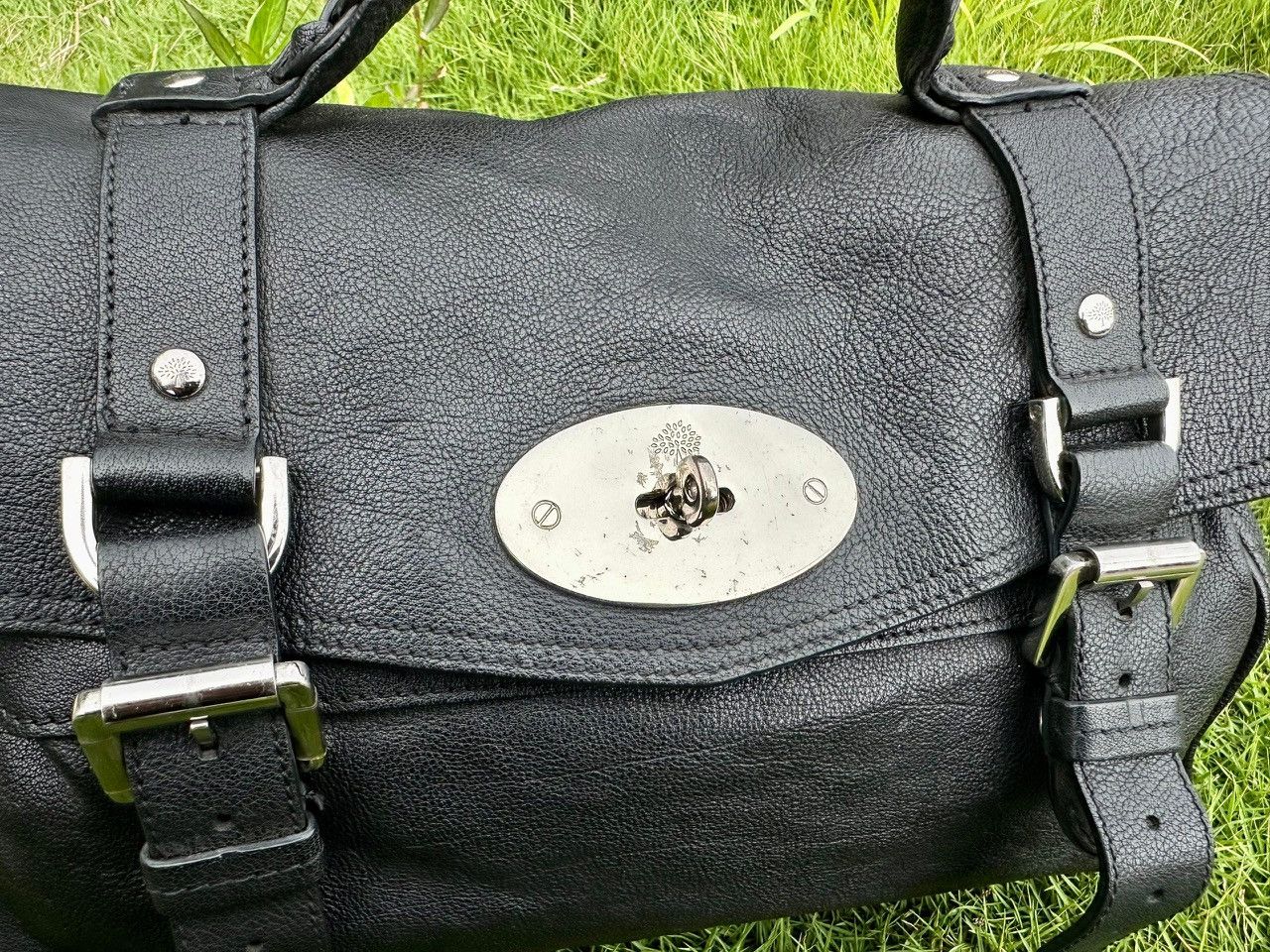 Mulberry Authentic Mulberry Alexa Grained Leather Satchel Bag Size ONE SIZE - 9 Thumbnail
