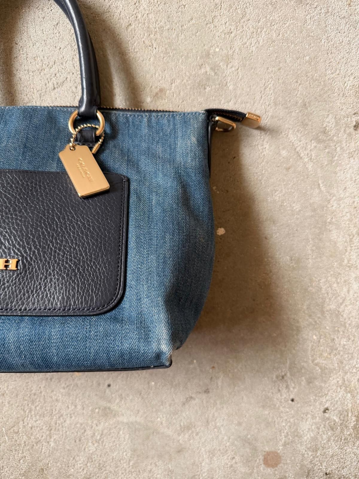 Coach Coach Emma Denim Shoulder Bag Blue/Navy Size ONE SIZE - 4 Thumbnail