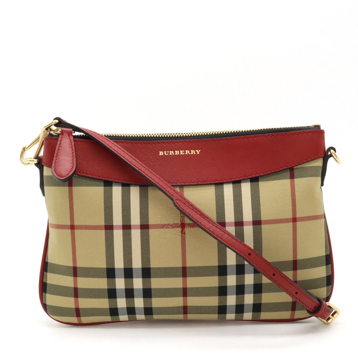 Burberry Burberry Burberry Nova Check Nylon Canvas/Leather 2WAY Shoulder Bag Clutch Canvas Shoulder Bag in Great Condition Size ONE SIZE - 1 Thumbnail