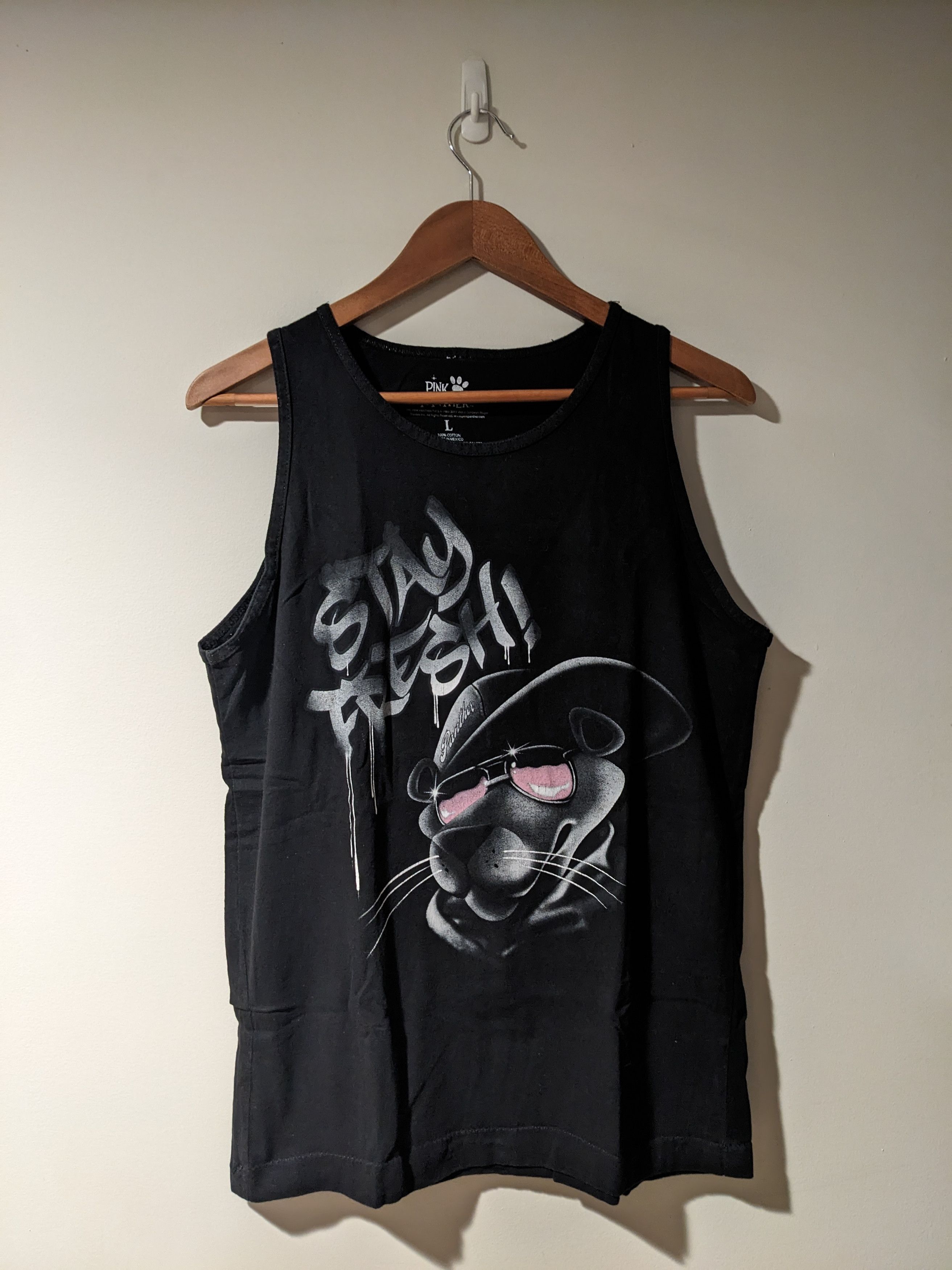 Cartoon Network × Vintage Vintage 2013 Pink Panthers Stay Fresh Cartoon Network Tank Size US L / EU 52-54 / 3 - 1 Thumbnail