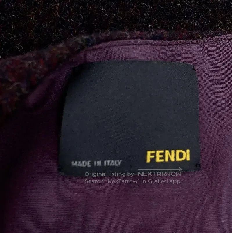 Fendi Fendi Deep Purple Wool Sleeveless Cardigan . Size M / US 6-8 / IT 42-44 - 6 Thumbnail