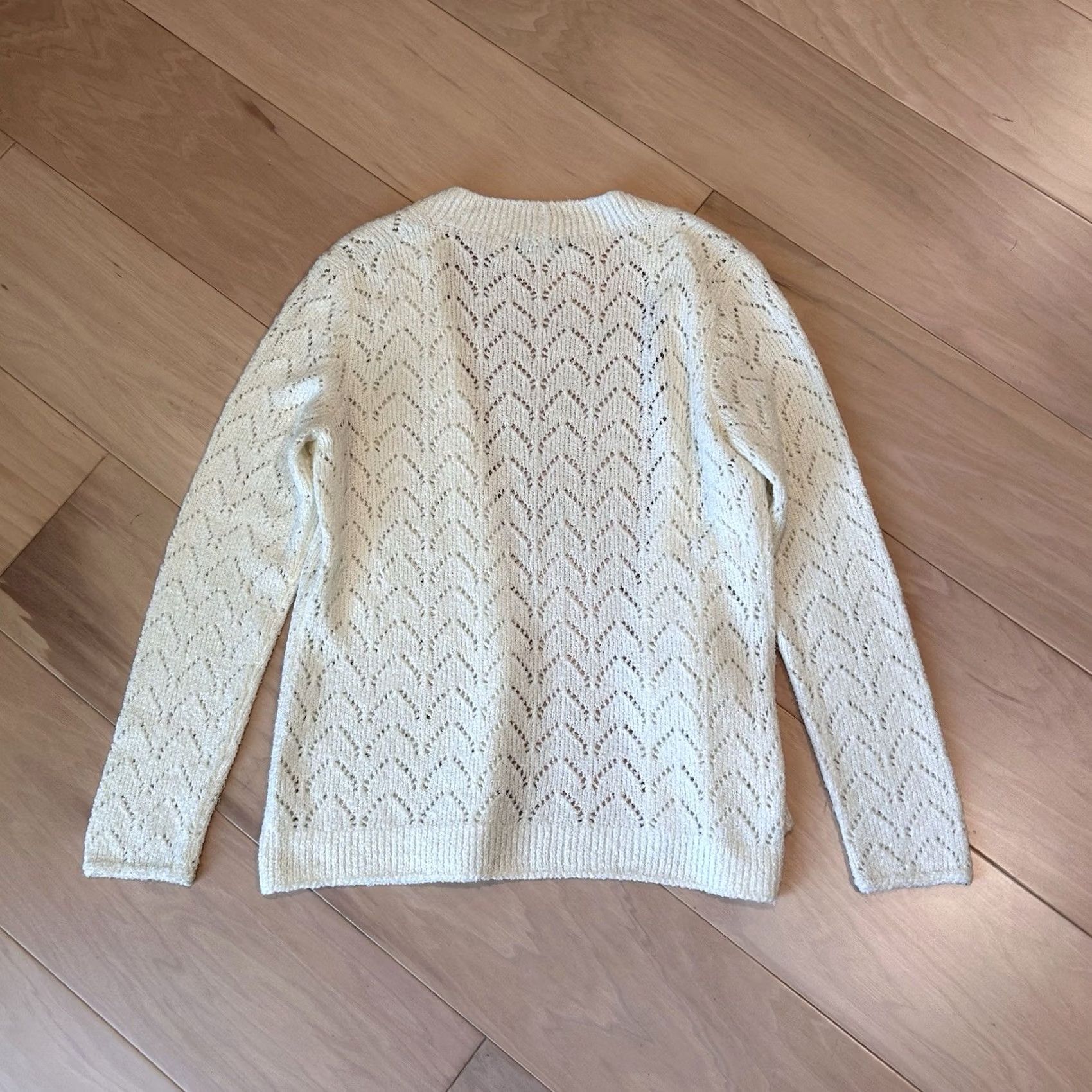 Vintage VINTAGE St John Knits Cardigan Women’s Small for Neiman Marcus Ivory Knit 1980s Art Deco Mens Womens Girls Boys Size S / US 4 / IT 40 - 4 Thumbnail