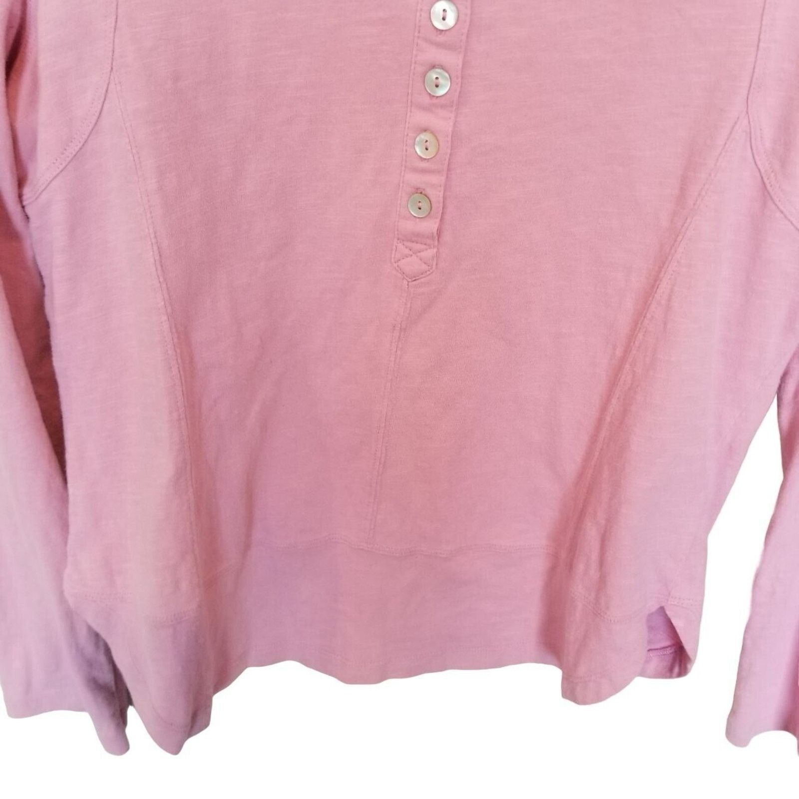 Sundry Sundance Womens Henley Size S Casual Layering Cotton Pink Size S / US 4 / IT 40 - 3 Thumbnail