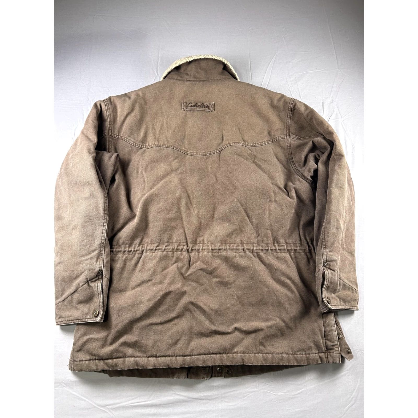 Vintage Cabela's Coat Mens XL Brown Canvas Sherpa Lined Insulated Parka Hunting Chore Shirt/Coat? Size US XL / EU 56 / 4 - 2 Thumbnail